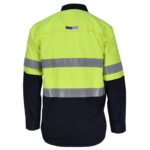 3455 Fluoro Yellow Navy Back