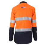 3457 Fluoro Orange Navy Back