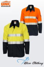 3458 Flame Retardant Two Tone Drill ARC Rated Welders Jacket with LOXY FR Tape