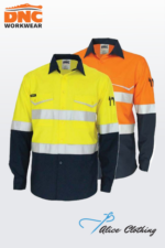 3588 Two Tone RipStop Cotton LS Shirt with Reflective CSR Tape
