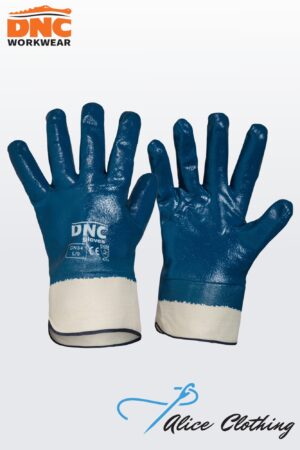 GN34 Blue Nitrile Full Dip with Canvas Cuff