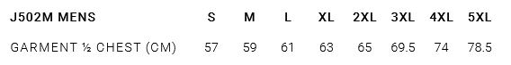 J502M size
