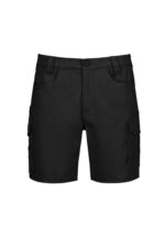 ZS235 Mens Essential Stretch Cargo Short Black F