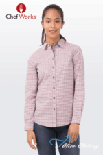 SHC05W Modern Gingham Womens Long Sleeve Dress Shirt