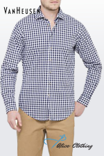 Van Heusen Euro Tailored Fit Shirt Cotton Check EB504