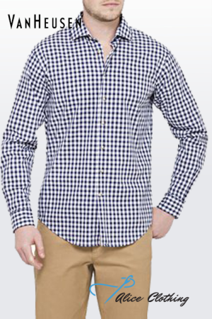 Van Heusen Euro Tailored Fit Shirt Cotton Check EB504