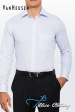 Van Heusen Mens Euro Tailored Fit Check Shirt E155