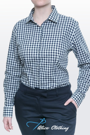 WSLC19 David Marcs Ladies Tailored Fit Cotton Check Shirt