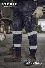 ZP935 Syzmik Mens Essential Stretch Taped Cargo Pant Cuffed