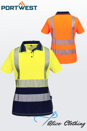 ML210 Hi Vis Wos Cotton Comfort Contrast Polo Shirt SS