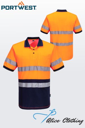MP410 Hi Vis Contrast Polo Shirt SS