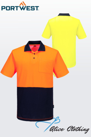 MP415 Hi Vis Cotton Comfort Contrast Class D Polo Shirt SS