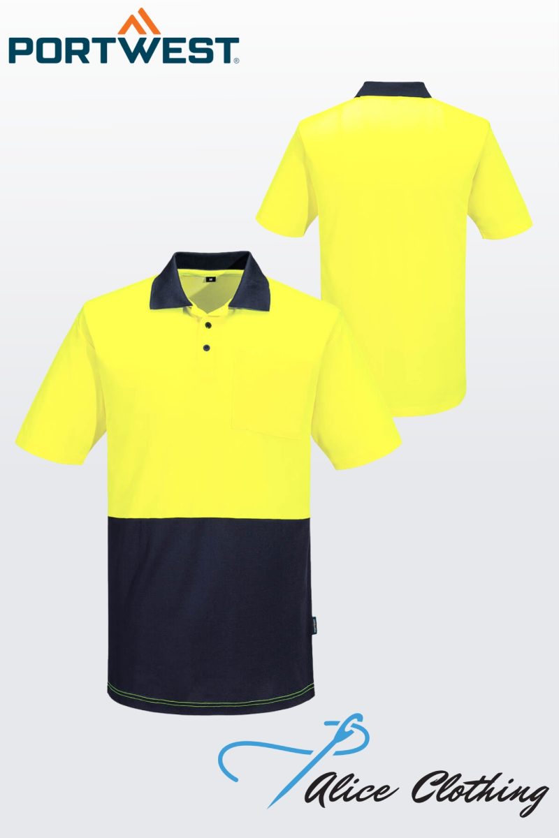 MP415 Hi Vis Cotton Comfort Contrast Class D Polo Shirt SS