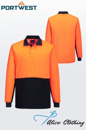 MP813 Hi Vis Contrast Class D Polo Shirt LS