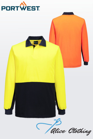 MP813 Hi Vis Contrast Class D Polo Shirt LS