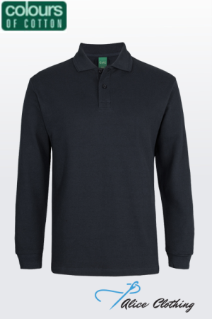 2PCL C of C 320g L S Popcorn Cotton Polo