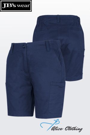6MTS1 JB's Ladies Multi Pocket Stretch Twill Short