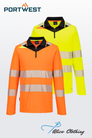 DX419 Portwest DX4 HiVis D N Zip Ezeecool Polo L S