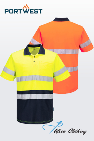 MP616 HiVis D N Contrast Polo Shirt S S