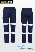 WPL475 WorkCraft Ladies Stretch Drill Cargo Pants with Stretch Tape