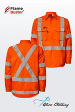 FlameBuster HRC2 HiVis Closed Front R Tape Shirt FSV031A