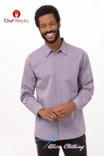 SHC06 Chef Works Modern Chambray Mens Dress Shirt