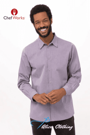 SHC06 Chef Works Modern Chambray Mens Dress Shirt