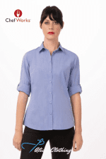 SHC06W Chef Works Modern Chambray Womens Dress Shirt