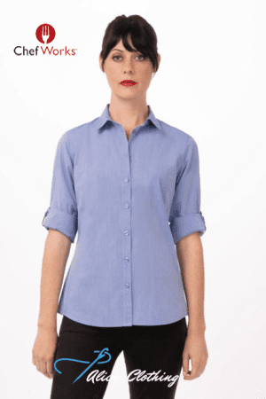 SHC06W Chef Works Modern Chambray Womens Dress Shirt