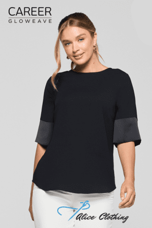 2113WS Celine Contrast Sleeve Top