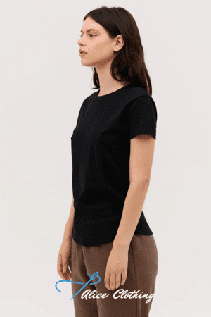 Baxsy 104 Women s Essential Tee Black Female