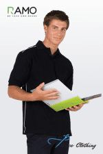 P700HB Ramo Mens Unisex Cotton Pique Knit With Piping