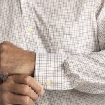 barkers corporate outland check shirt mens cuff