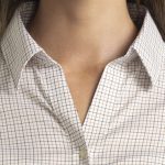 barkers corporate outland check shirt womans collar