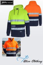 6DPFP JBs 450g HiVis Pull Over Hoodie with Fragmented Tape