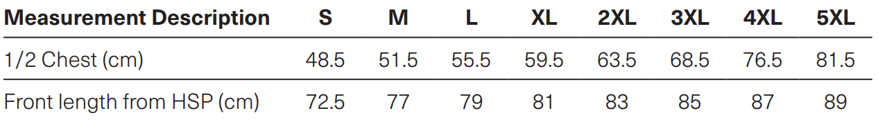 X1002M Sizing