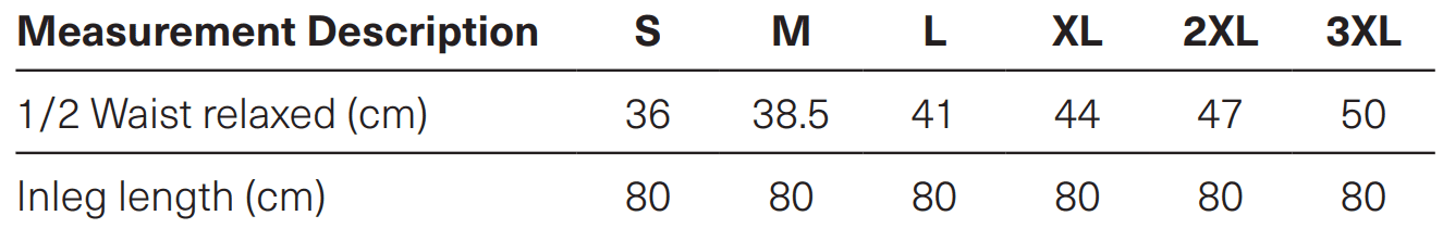 X1004M Sizing