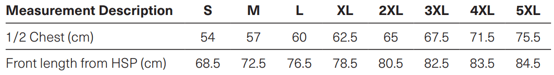 X2003M Sizing