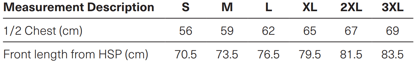 X2005M Sizing